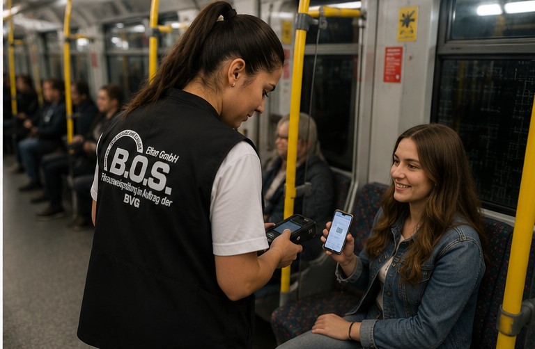 Kontrolle im Bus